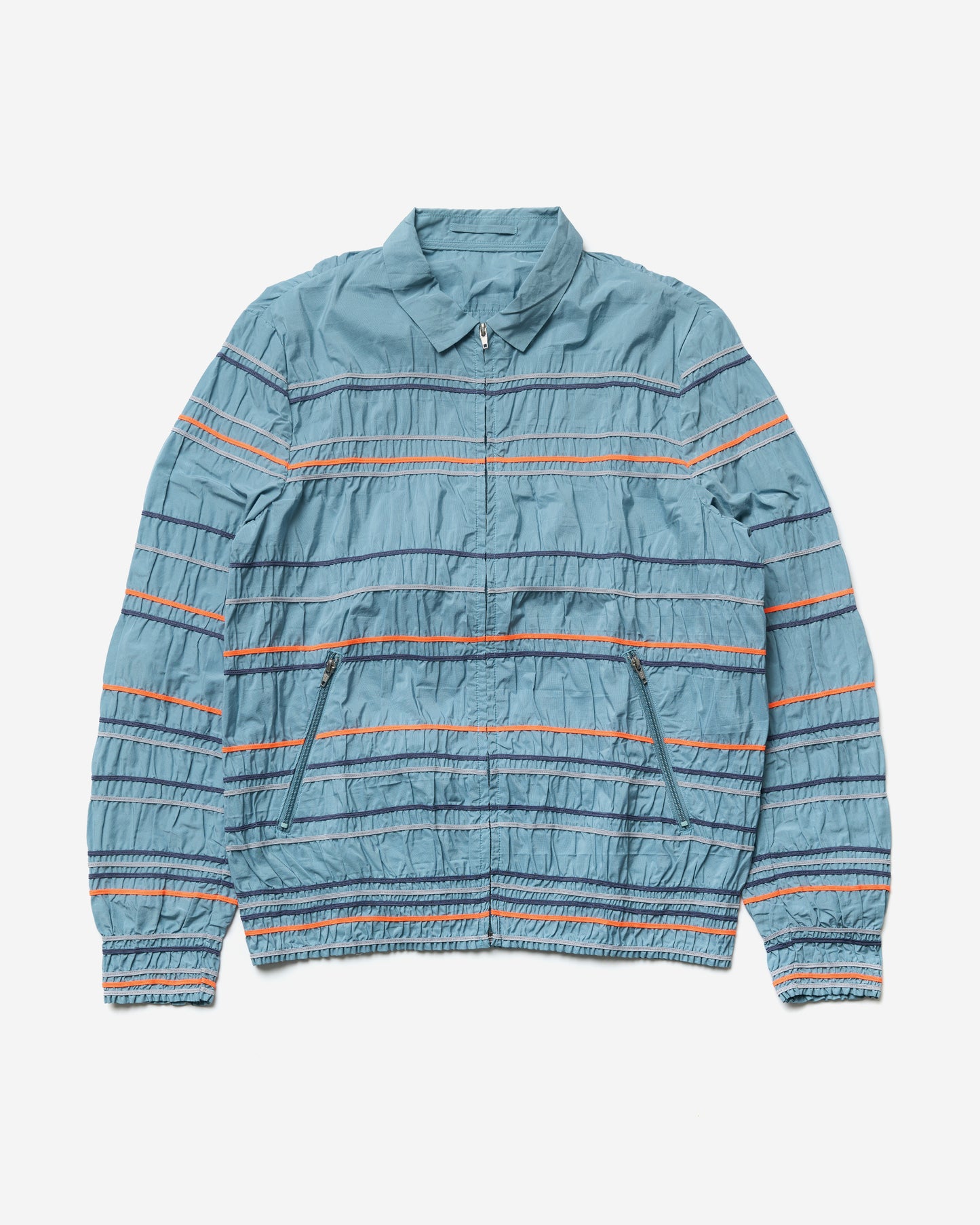 Striped Zip Up Jacket - Small