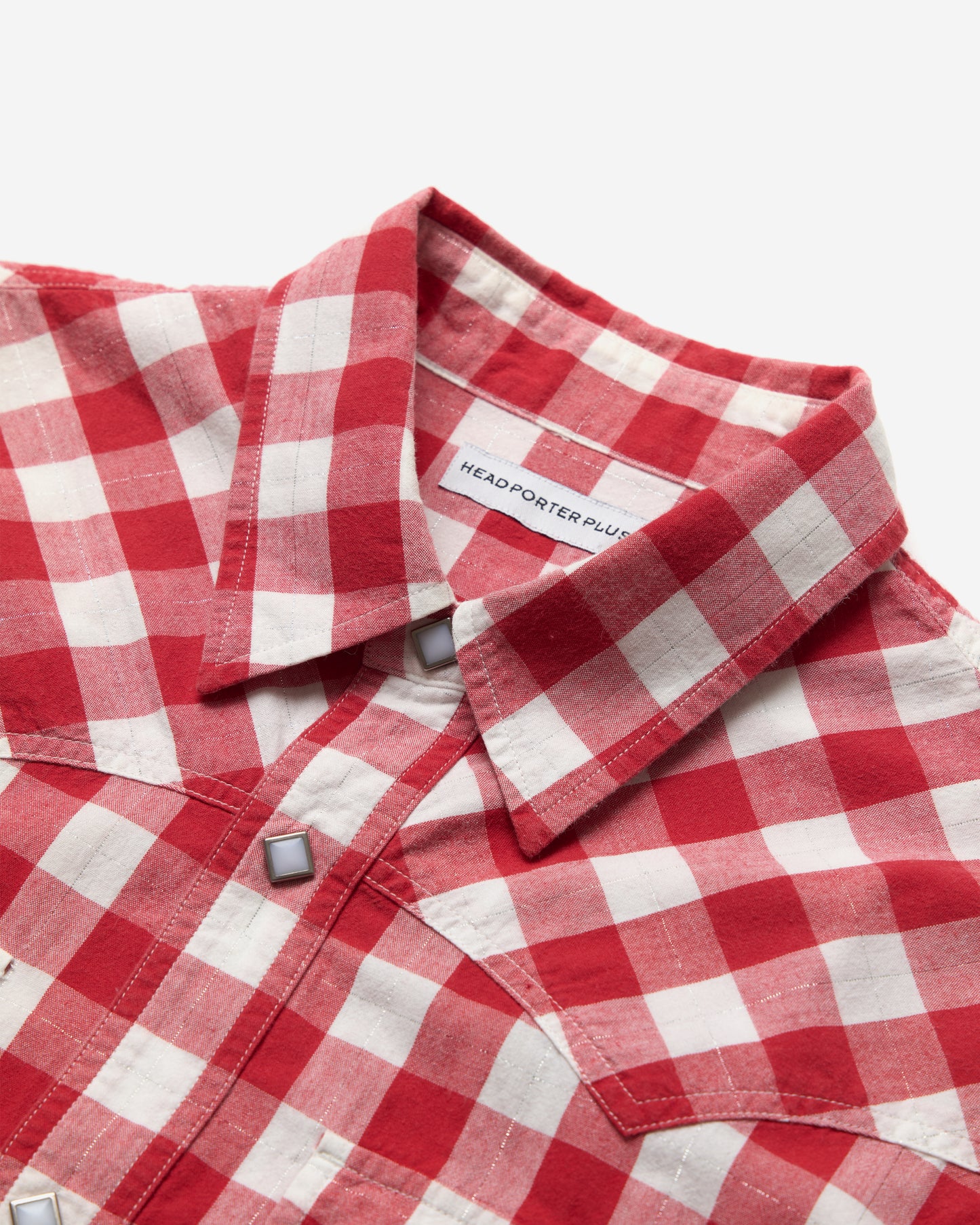 Checkered Western Short Sleeve Shirt - Medium