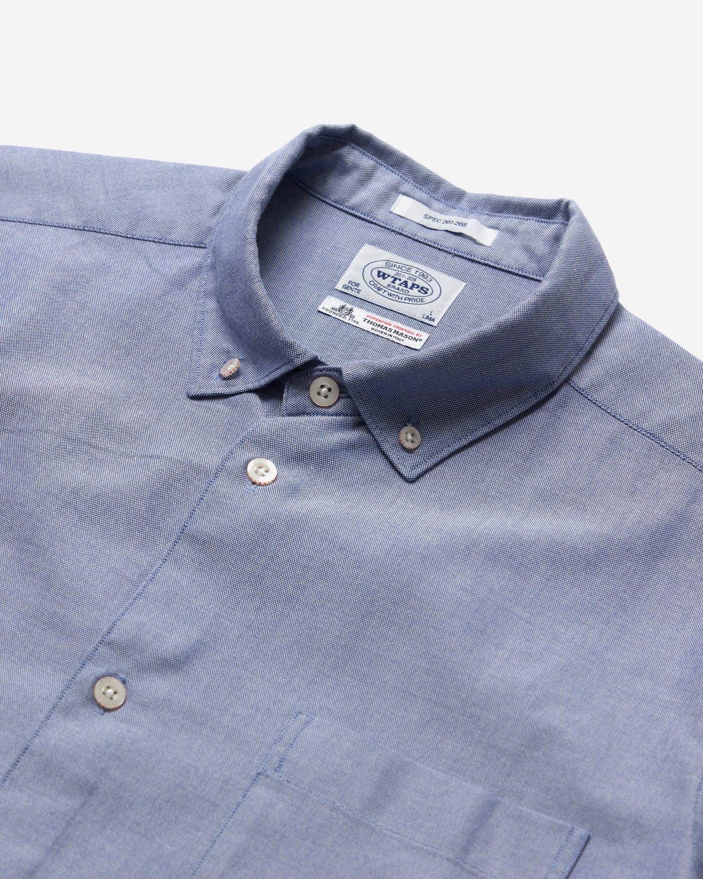 Thomas Mason Short Sleeve Oxford Shirt - Large