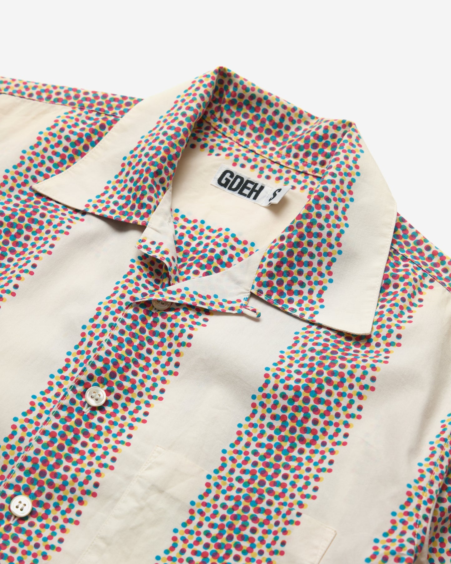 Dot Matrix Open Collar Shirt - Small