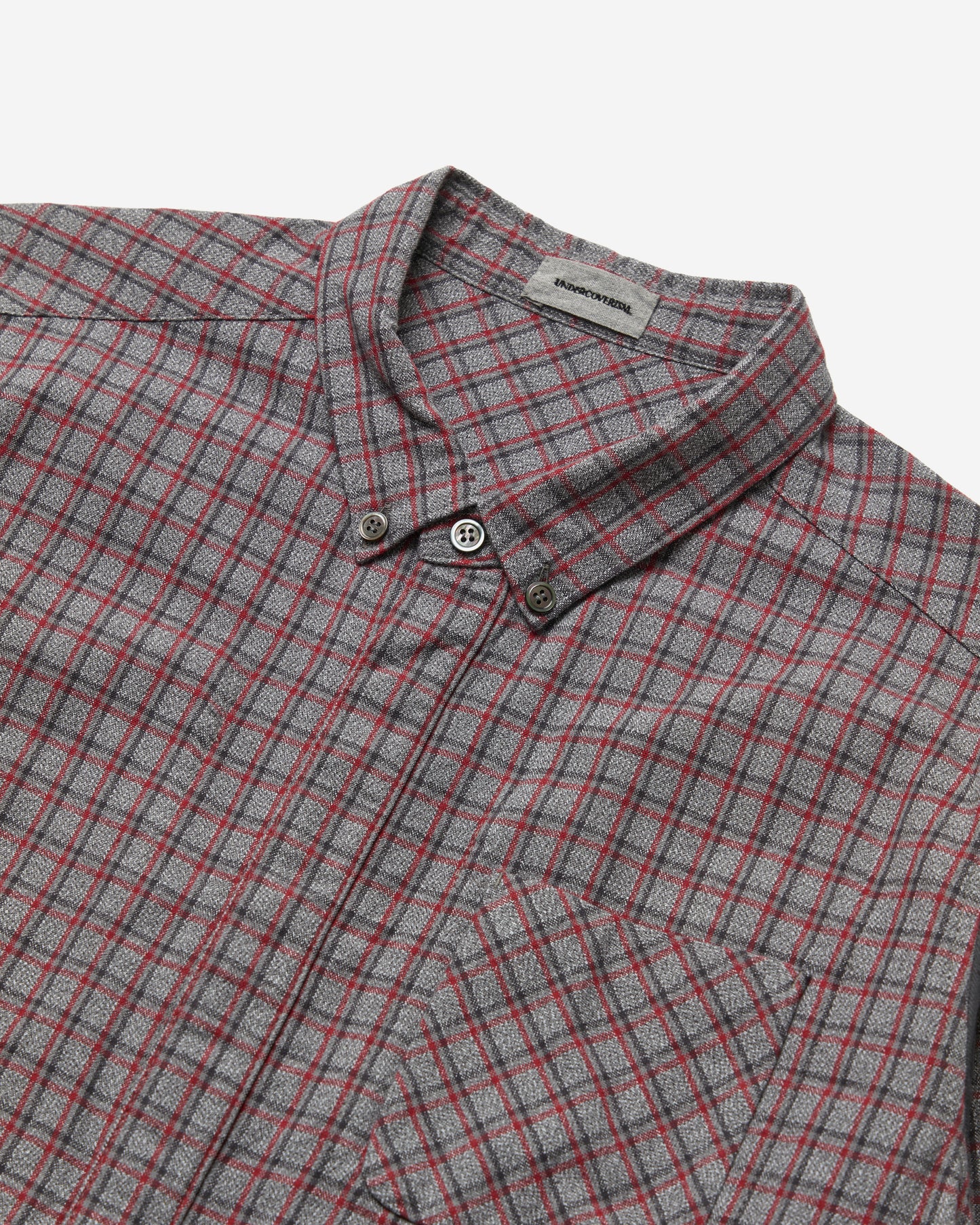 "Open Strings" Checkered Multi Fabric Shirt - Large