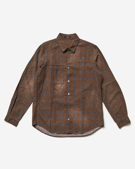 12aw Bleached Cut and Sew Shirt - Large