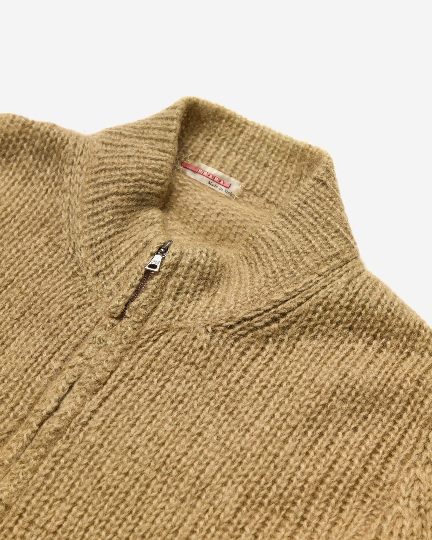 Knitted Zip-Up Sweater - Large