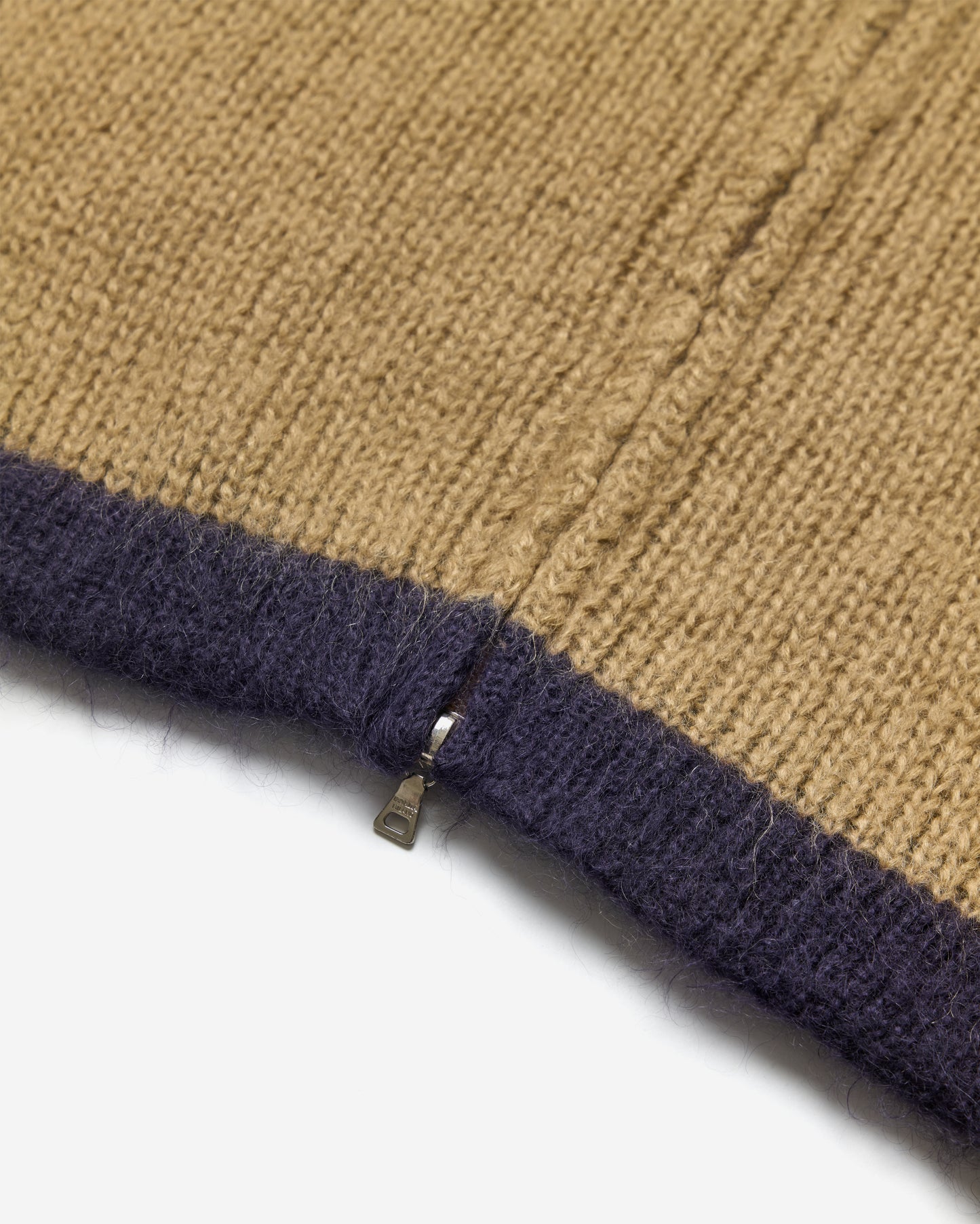 Knitted Zip-Up Sweater - Large