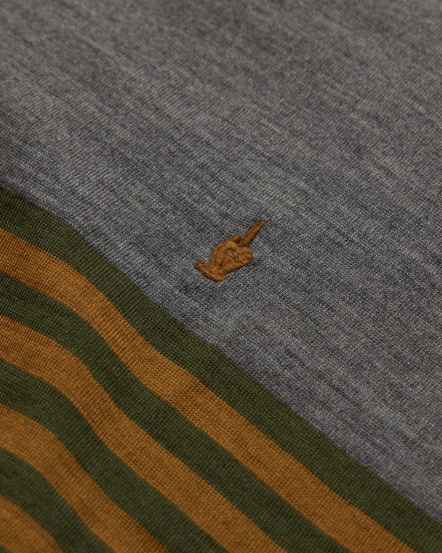 13ss V-Neck Stripped Wool Sweater - Large
