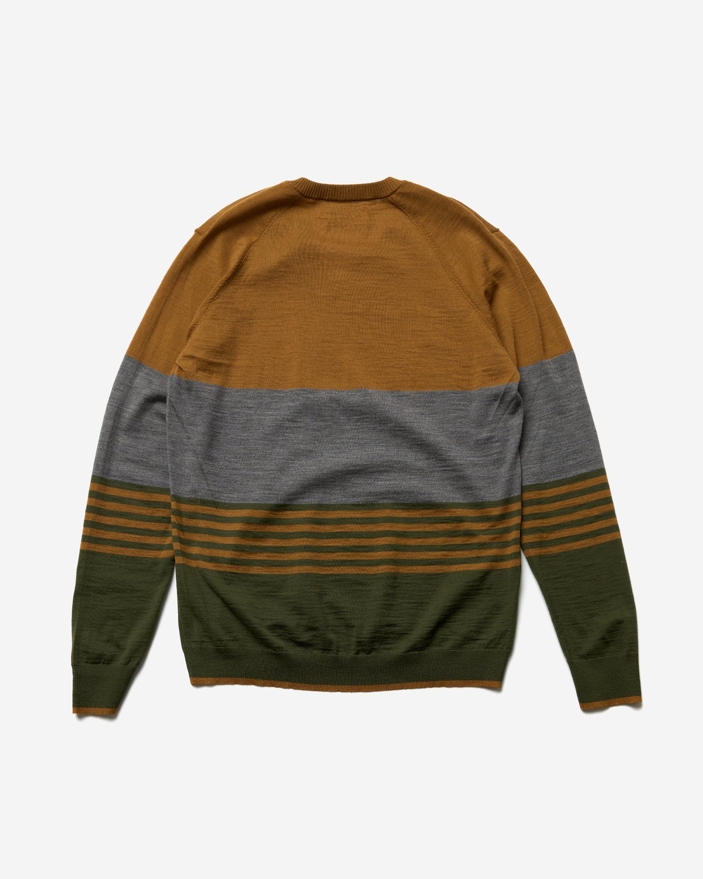 13ss V-Neck Stripped Wool Sweater - Large