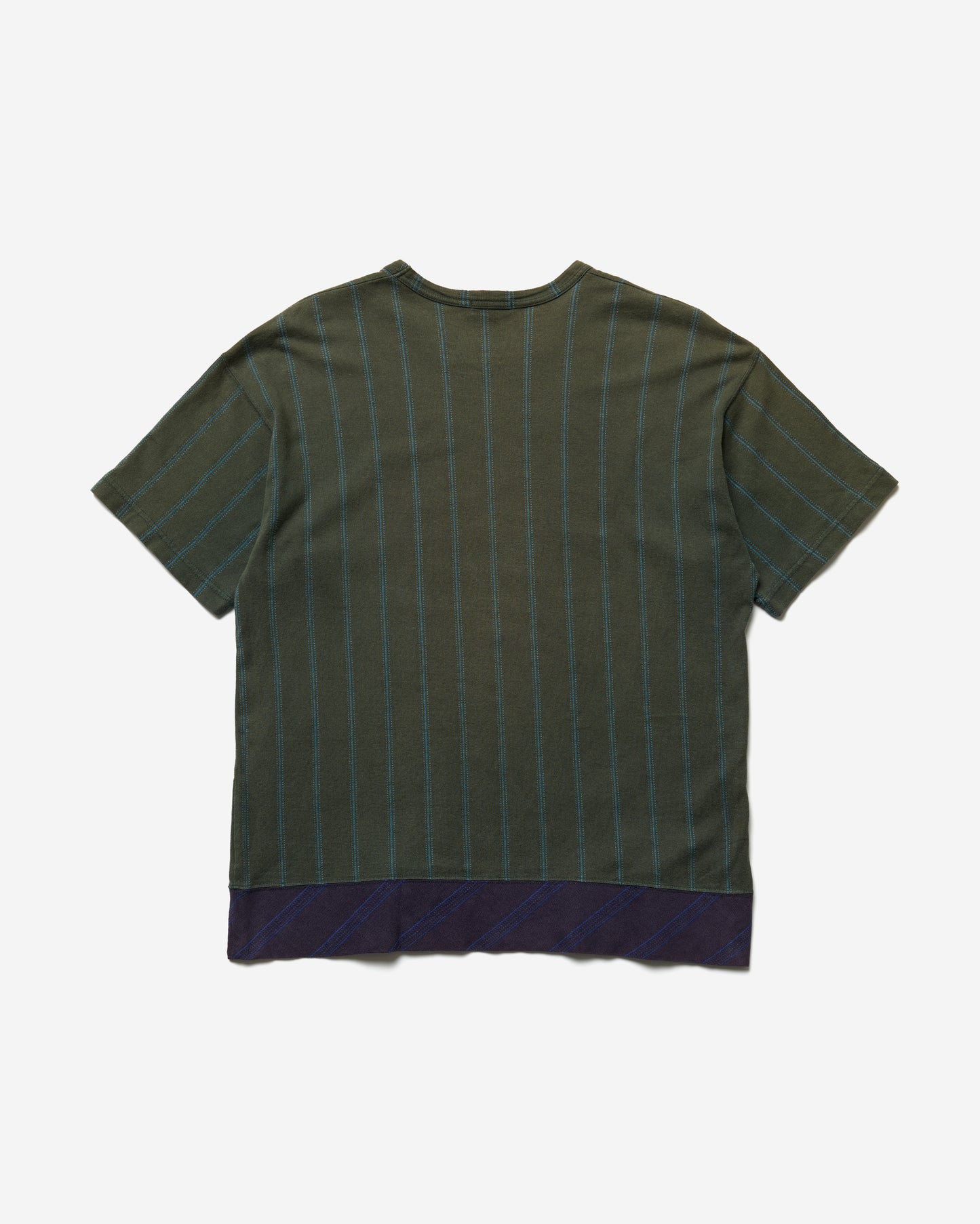 Embroidered Striped T-Shirt -  Large