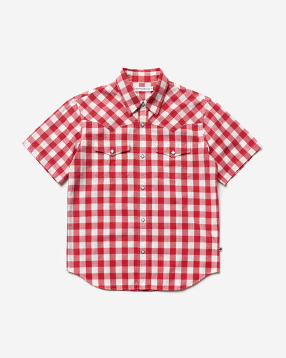 Checkered Western Short Sleeve Shirt - Medium