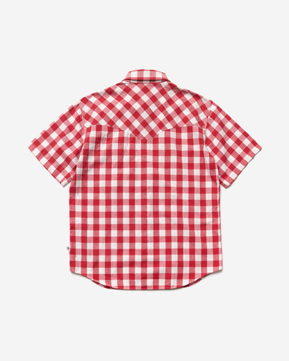 Checkered Western Short Sleeve Shirt - Medium