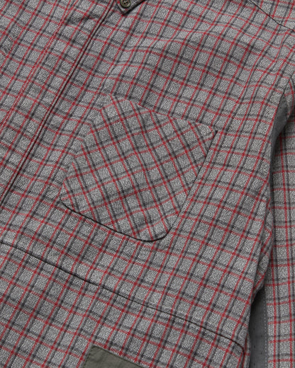 "Open Strings" Checkered Multi Fabric Shirt - Large