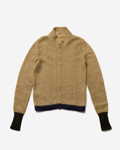 Knitted Zip-Up Sweater - Large