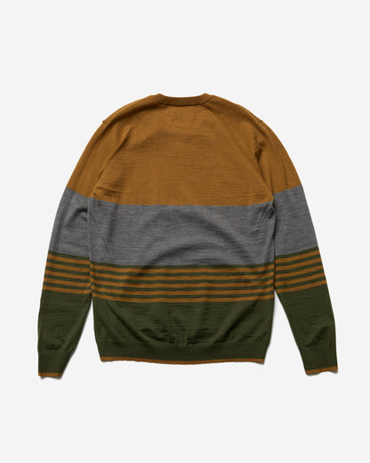 13ss V-Neck Stripped Wool Sweater - Large