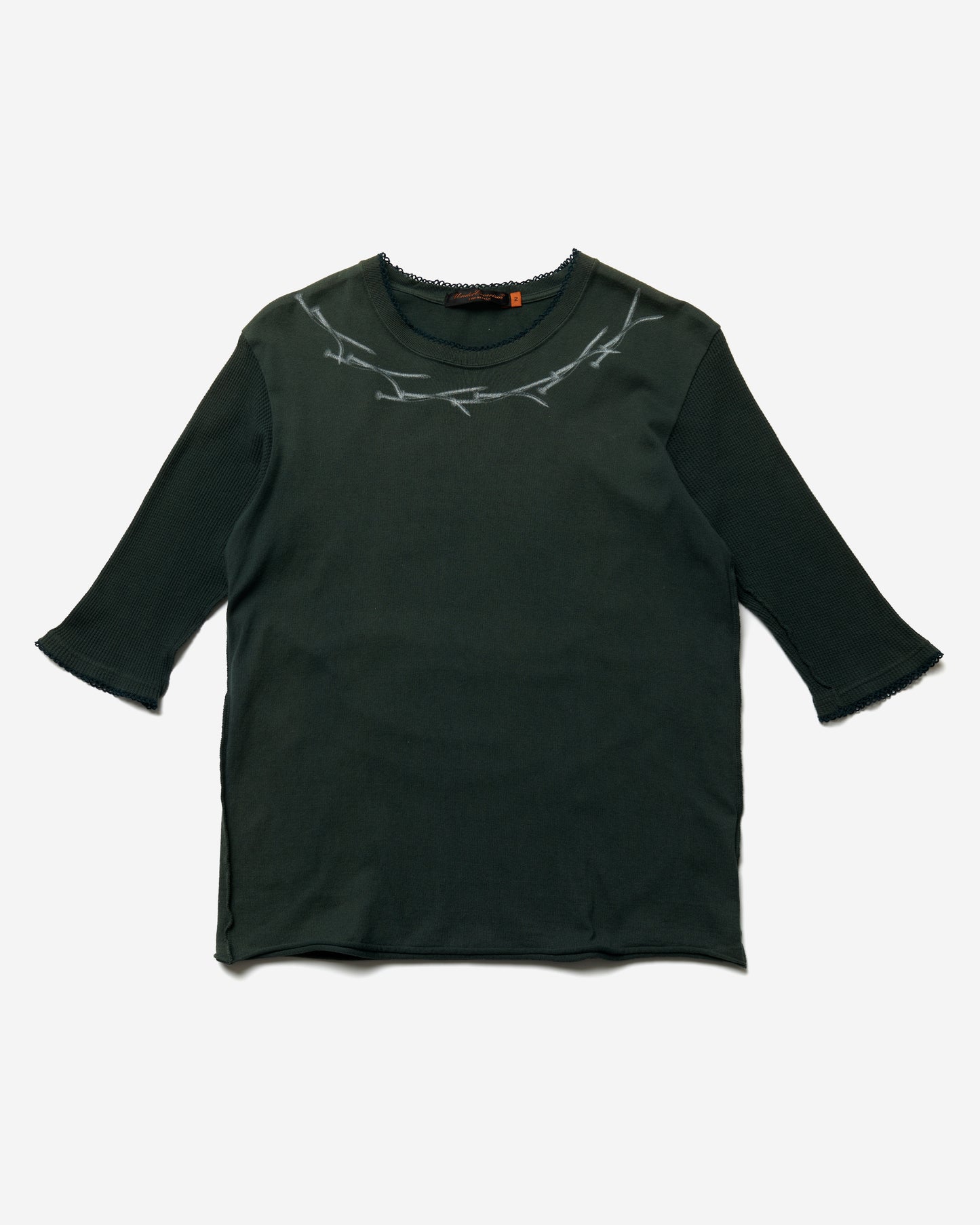 Waffle Switched Fabric Cut & Sew T-Shirt - Medium