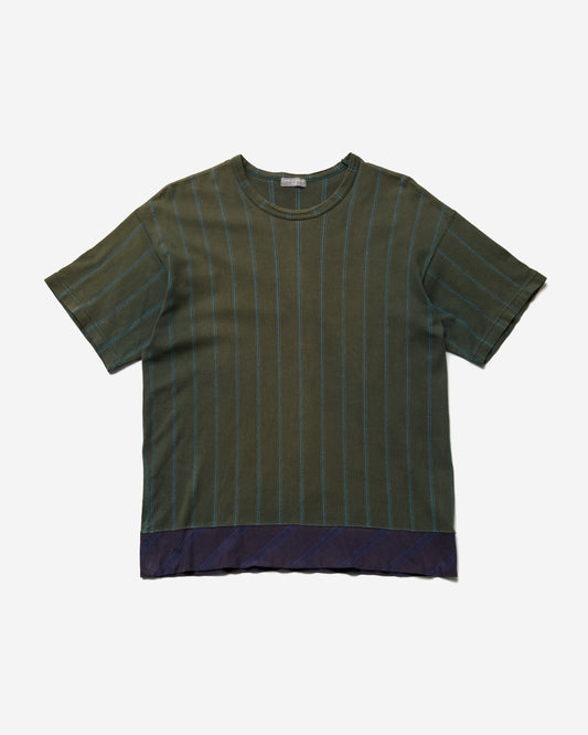 Embroidered Striped T-Shirt -  Large