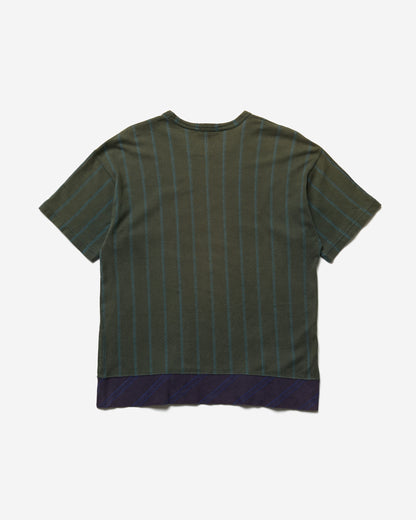 Embroidered Striped T-Shirt -  Large